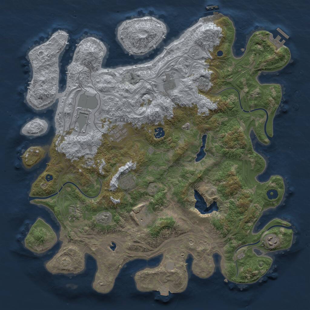 Rust Map: Procedural Map, Size: 4250, Seed: 66106040, 15 Monuments