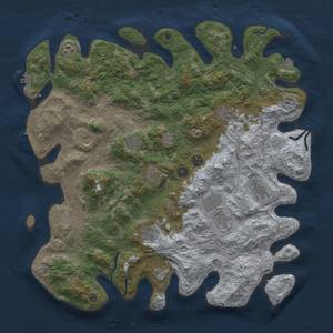 Thumbnail Rust Map: Procedural Map, Size: 4500, Seed: 2041771851, 18 Monuments