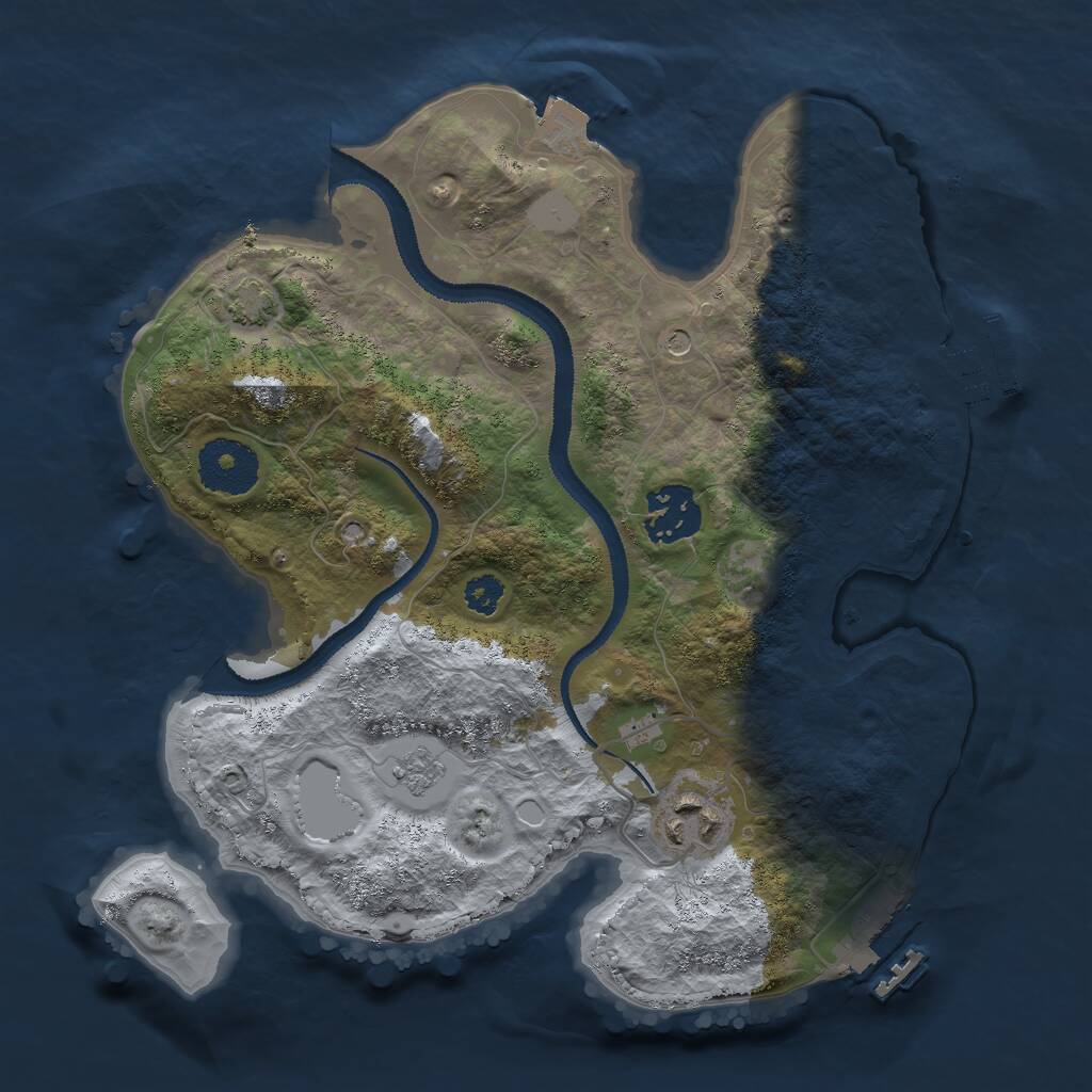 Rust Map: Procedural Map, Size: 2800, Seed: 65756857, 8 Monuments