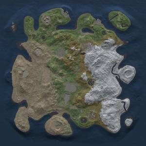 Thumbnail Rust Map: Procedural Map, Size: 3500, Seed: 2080161745, 17 Monuments