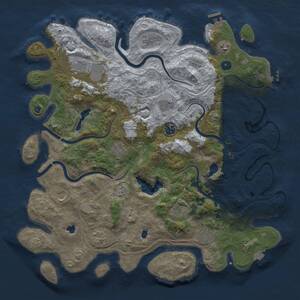 Thumbnail Rust Map: Procedural Map, Size: 4500, Seed: 1825, 17 Monuments