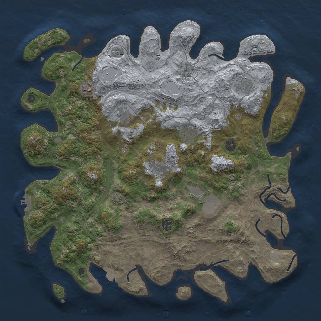 Rust Map: Procedural Map, Size: 4250, Seed: 1967400617, 15 Monuments