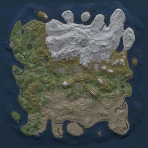 Thumbnail Rust Map: Procedural Map, Size: 4300, Seed: 1010, 17 Monuments