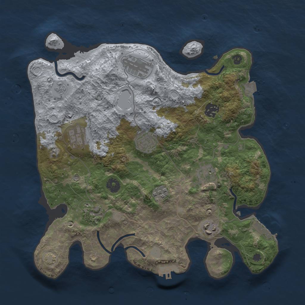 Rust Map: Procedural Map, Size: 3250, Seed: 5665646, 15 Monuments