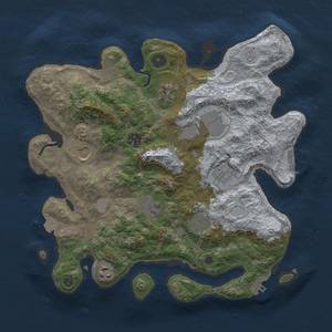 Thumbnail Rust Map: Procedural Map, Size: 3500, Seed: 50625299, 16 Monuments