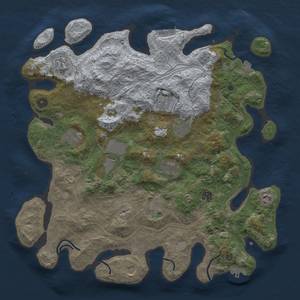 Thumbnail Rust Map: Procedural Map, Size: 4250, Seed: 590615215, 19 Monuments