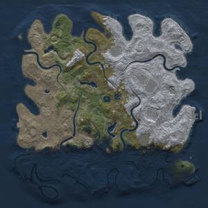 Thumbnail Rust Map: Procedural Map, Size: 4500, Seed: 133769420, 13 Monuments