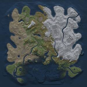 Thumbnail Rust Map: Procedural Map, Size: 4500, Seed: 133769420, 15 Monuments