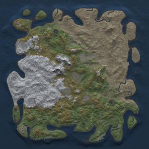 Thumbnail Rust Map: Procedural Map, Size: 5000, Seed: 256694, 19 Monuments