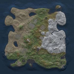 Thumbnail Rust Map: Procedural Map, Size: 3500, Seed: 1892748851, 18 Monuments