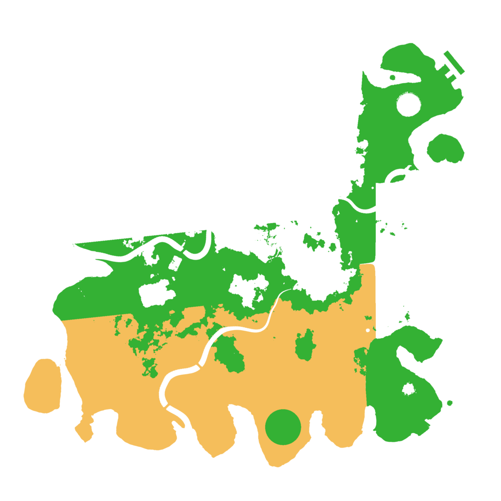 Biome Rust Map: Procedural Map, Size: 3700, Seed: 66597522
