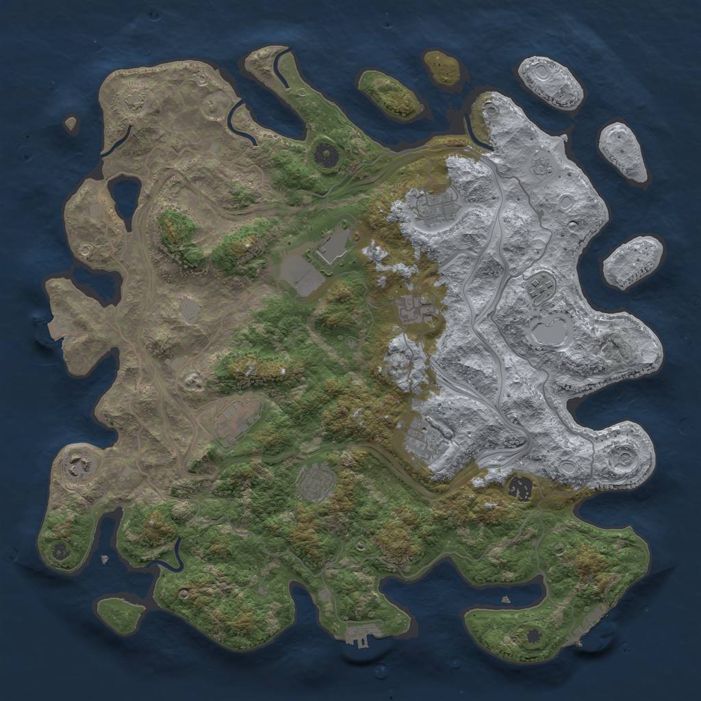 Rust Map: Procedural Map, Size: 4250, Seed: 1580989950, 17 Monuments