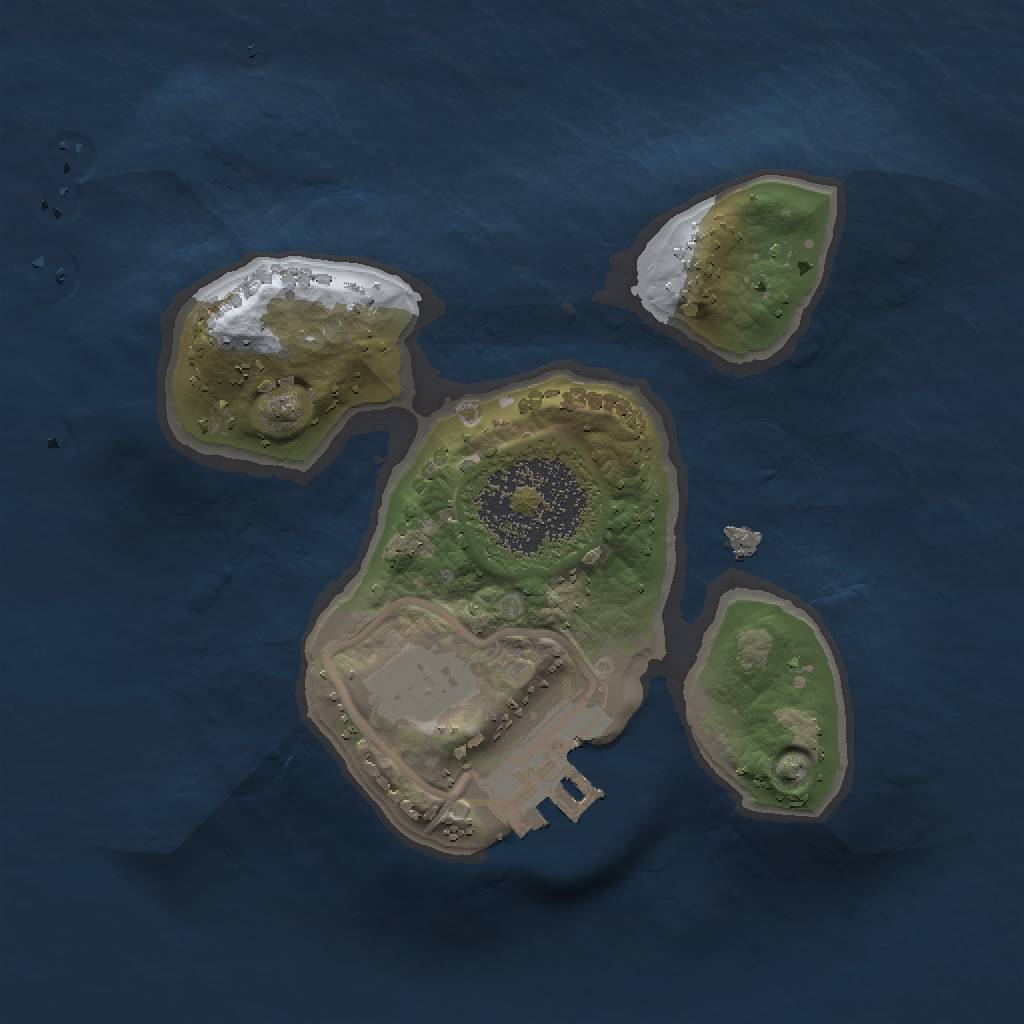 Rust Map: Procedural Map, Size: 1500, Seed: 125532166, 4 Monuments