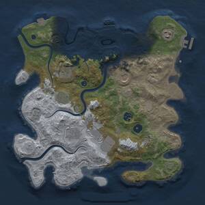 Thumbnail Rust Map: Procedural Map, Size: 3500, Seed: 81675548, 15 Monuments