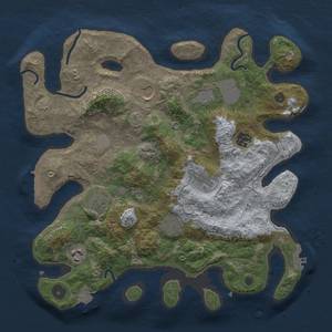 Thumbnail Rust Map: Procedural Map, Size: 3500, Seed: 1743526406, 15 Monuments