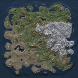 Thumbnail Rust Map: Procedural Map, Size: 5000, Seed: 1918361150, 16 Monuments