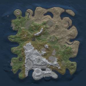 Thumbnail Rust Map: Procedural Map, Size: 3500, Seed: 1764836658, 17 Monuments