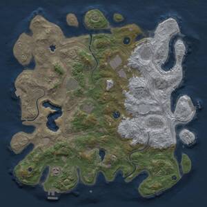 Thumbnail Rust Map: Procedural Map, Size: 4250, Seed: 442409185, 14 Monuments