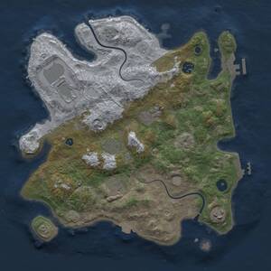 Thumbnail Rust Map: Procedural Map, Size: 3500, Seed: 1475431420, 13 Monuments