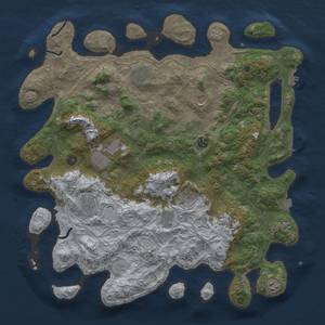 Thumbnail Rust Map: Procedural Map, Size: 4500, Seed: 6565, 17 Monuments