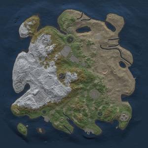 Thumbnail Rust Map: Procedural Map, Size: 3500, Seed: 585954, 16 Monuments