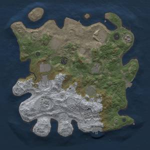 Thumbnail Rust Map: Procedural Map, Size: 3500, Seed: 653925932, 17 Monuments