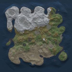 Thumbnail Rust Map: Procedural Map, Size: 3500, Seed: 585957, 16 Monuments