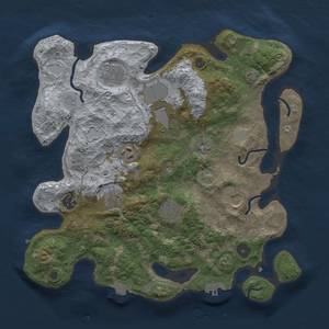 Thumbnail Rust Map: Procedural Map, Size: 3500, Seed: 2384825, 15 Monuments