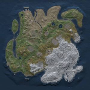 Thumbnail Rust Map: Procedural Map, Size: 3500, Seed: 78983201, 15 Monuments