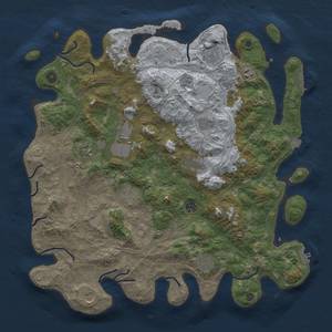 Thumbnail Rust Map: Procedural Map, Size: 4500, Seed: 1057918848, 19 Monuments