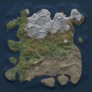 Thumbnail Rust Map: Procedural Map, Size: 3500, Seed: 769649205, 16 Monuments