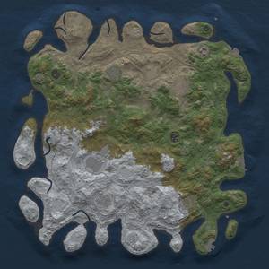 Thumbnail Rust Map: Procedural Map, Size: 4500, Seed: 2008498355, 18 Monuments