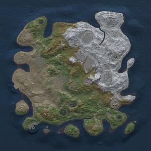 Thumbnail Rust Map: Procedural Map, Size: 3500, Seed: 249172342, 15 Monuments