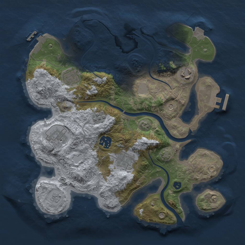 Rust Map: Procedural Map, Size: 3000, Seed: 1715353044, 12 Monuments
