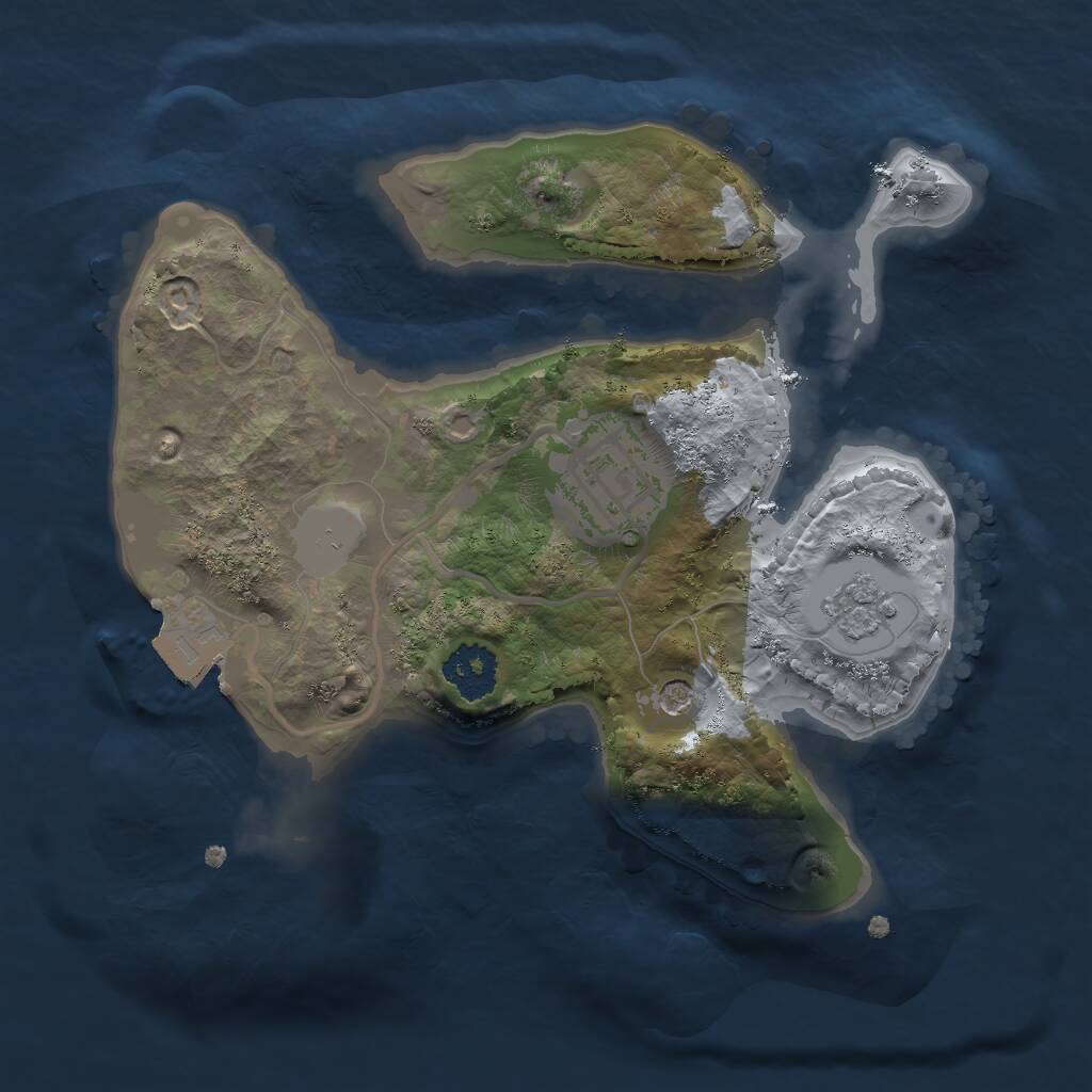Rust Map: Procedural Map, Size: 2000, Seed: 171857197, 4 Monuments