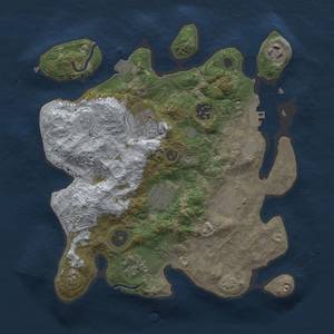 Thumbnail Rust Map: Procedural Map, Size: 3000, Seed: 5728, 13 Monuments