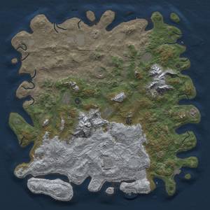 Thumbnail Rust Map: Procedural Map, Size: 5000, Seed: 391026990, 19 Monuments