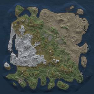 Thumbnail Rust Map: Procedural Map, Size: 4500, Seed: 1359732410, 18 Monuments