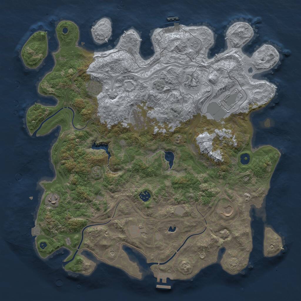 Rust Map: Procedural Map, Size: 4250, Seed: 1997, 15 Monuments