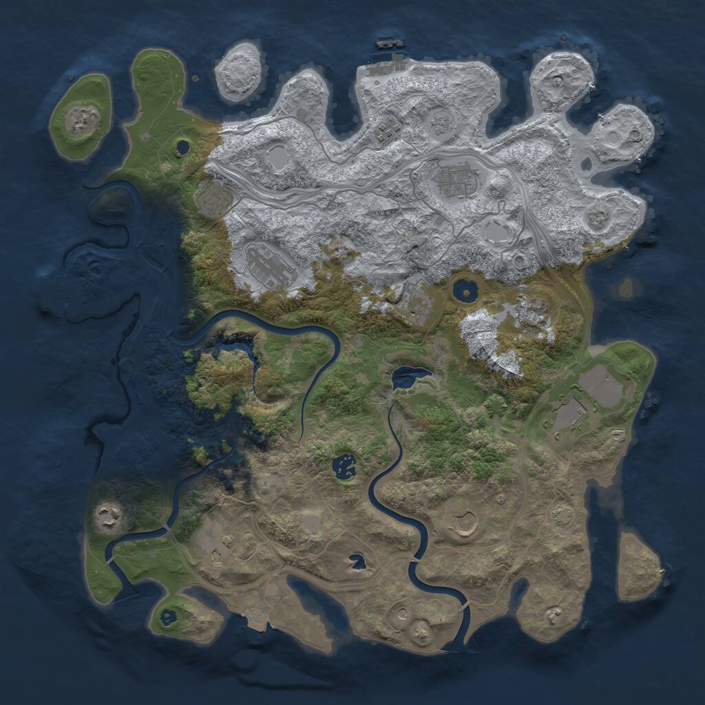 Rust Map: Procedural Map, Size: 4250, Seed: 1997, 17 Monuments