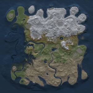 Thumbnail Rust Map: Procedural Map, Size: 4250, Seed: 1997, 17 Monuments