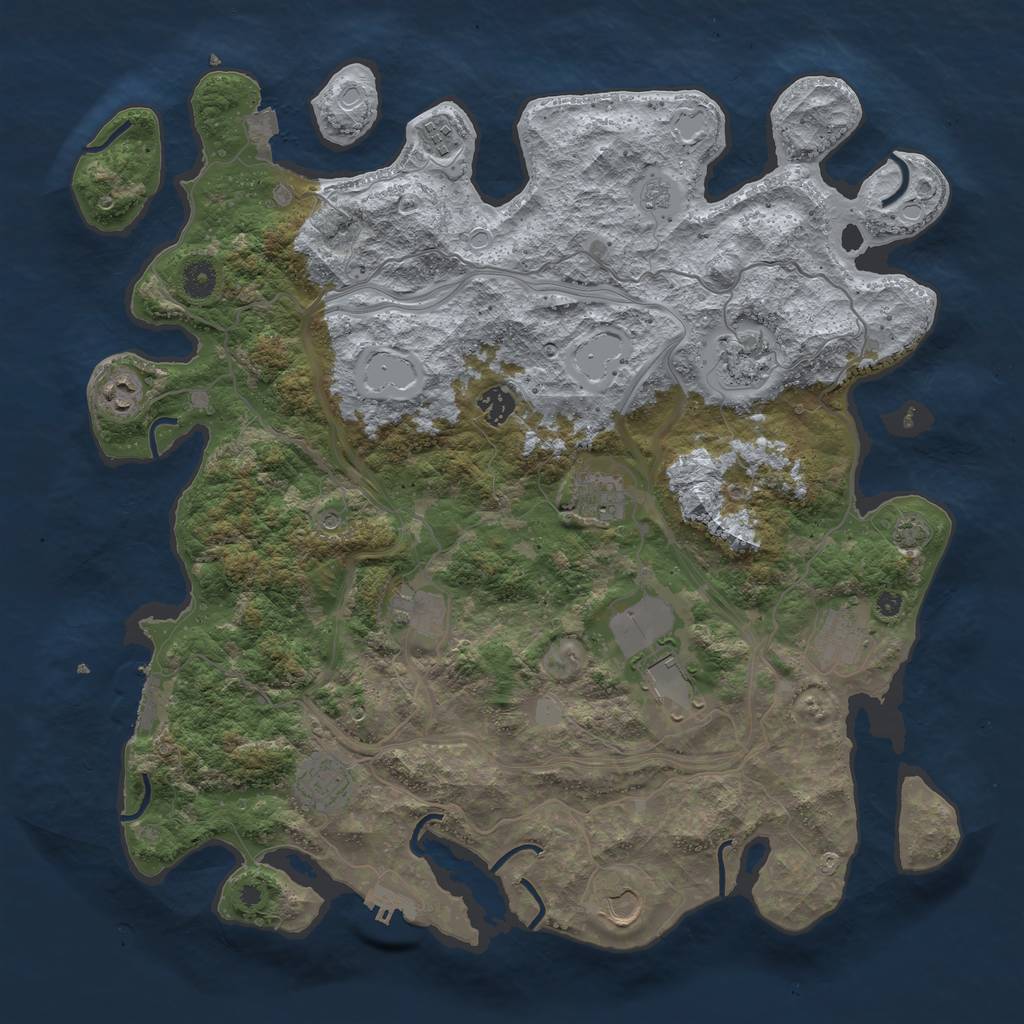 Rust Map: Procedural Map, Size: 4250, Seed: 1997, 18 Monuments