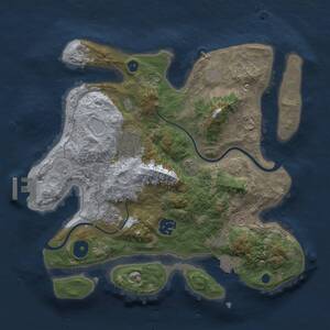 Thumbnail Rust Map: Procedural Map, Size: 3000, Seed: 385363635, 8 Monuments