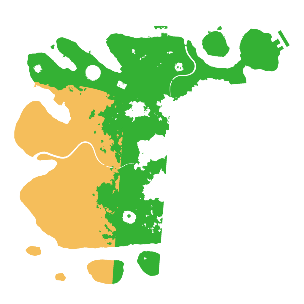Biome Rust Map: Procedural Map, Size: 3500, Seed: 142999321