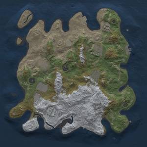 Thumbnail Rust Map: Procedural Map, Size: 3500, Seed: 836651, 15 Monuments