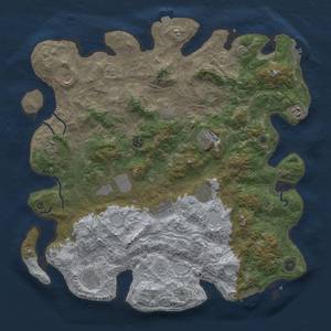 Thumbnail Rust Map: Procedural Map, Size: 4500, Seed: 1917746410, 19 Monuments