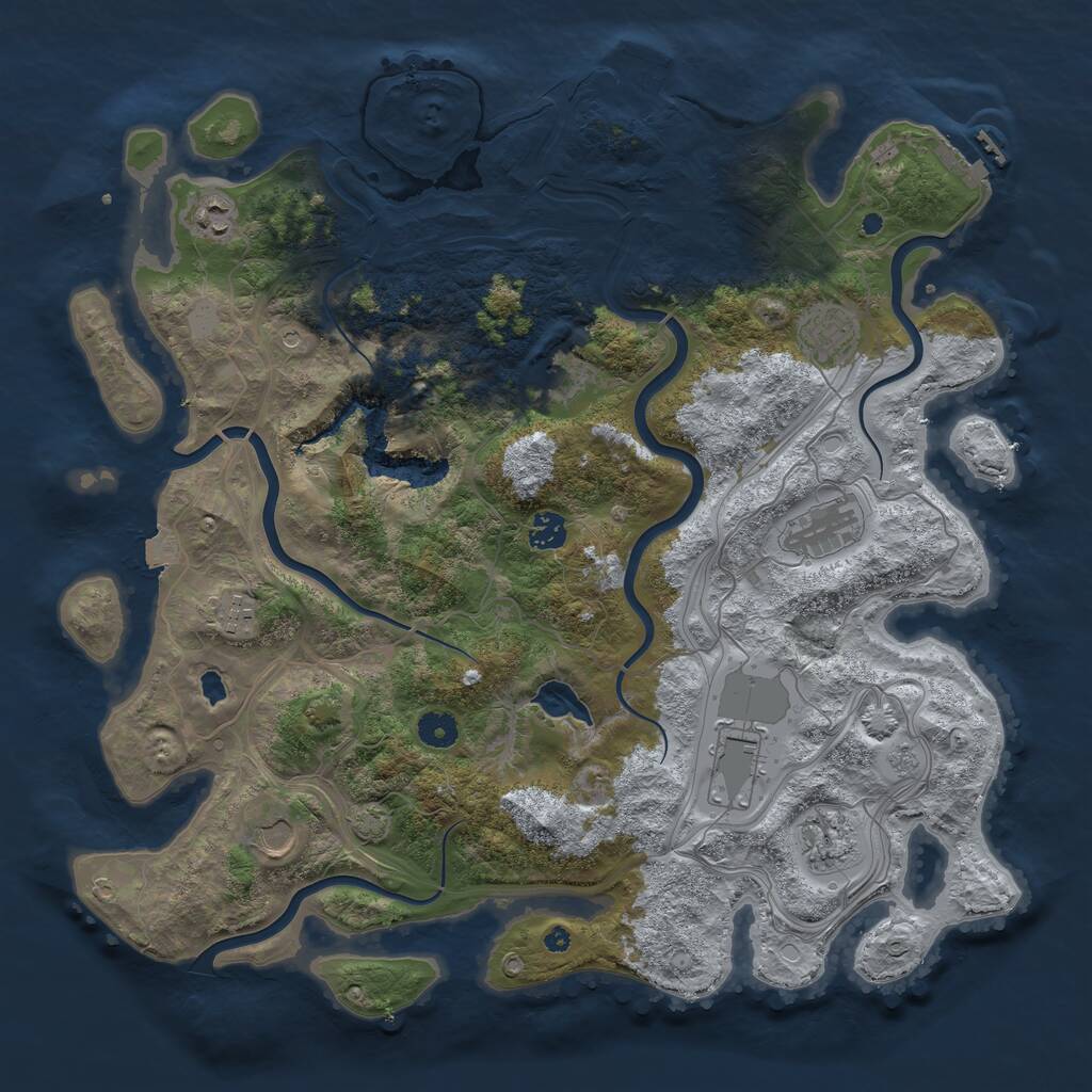Rust Map: Procedural Map, Size: 4250, Seed: 746703865, 15 Monuments