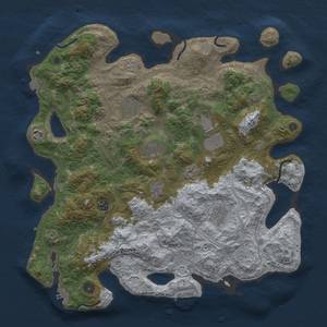 Thumbnail Rust Map: Procedural Map, Size: 4250, Seed: 1856391310, 16 Monuments