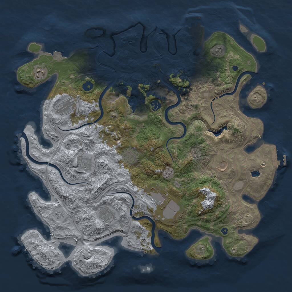 Rust Map: Procedural Map, Size: 4250, Seed: 2112831960, 15 Monuments