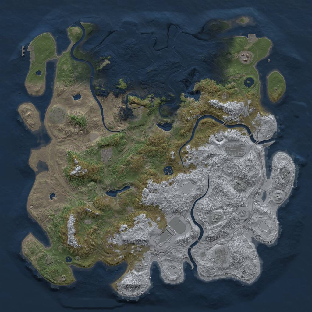 Rust Map: Procedural Map, Size: 4800, Seed: 189758936, 16 Monuments